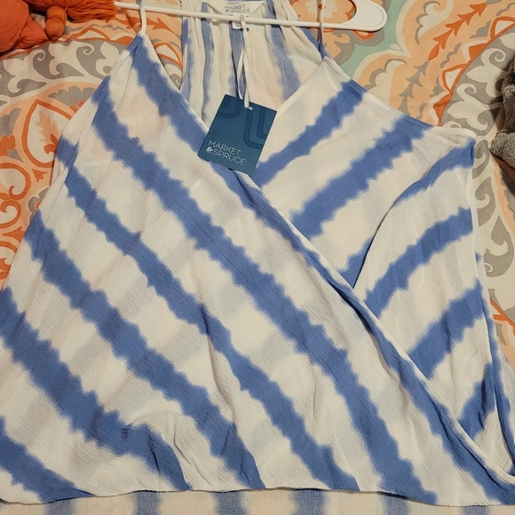 Market & Spruce Flowy Tie Dye Look Top Size Several Sizes - Picture 2 of 4